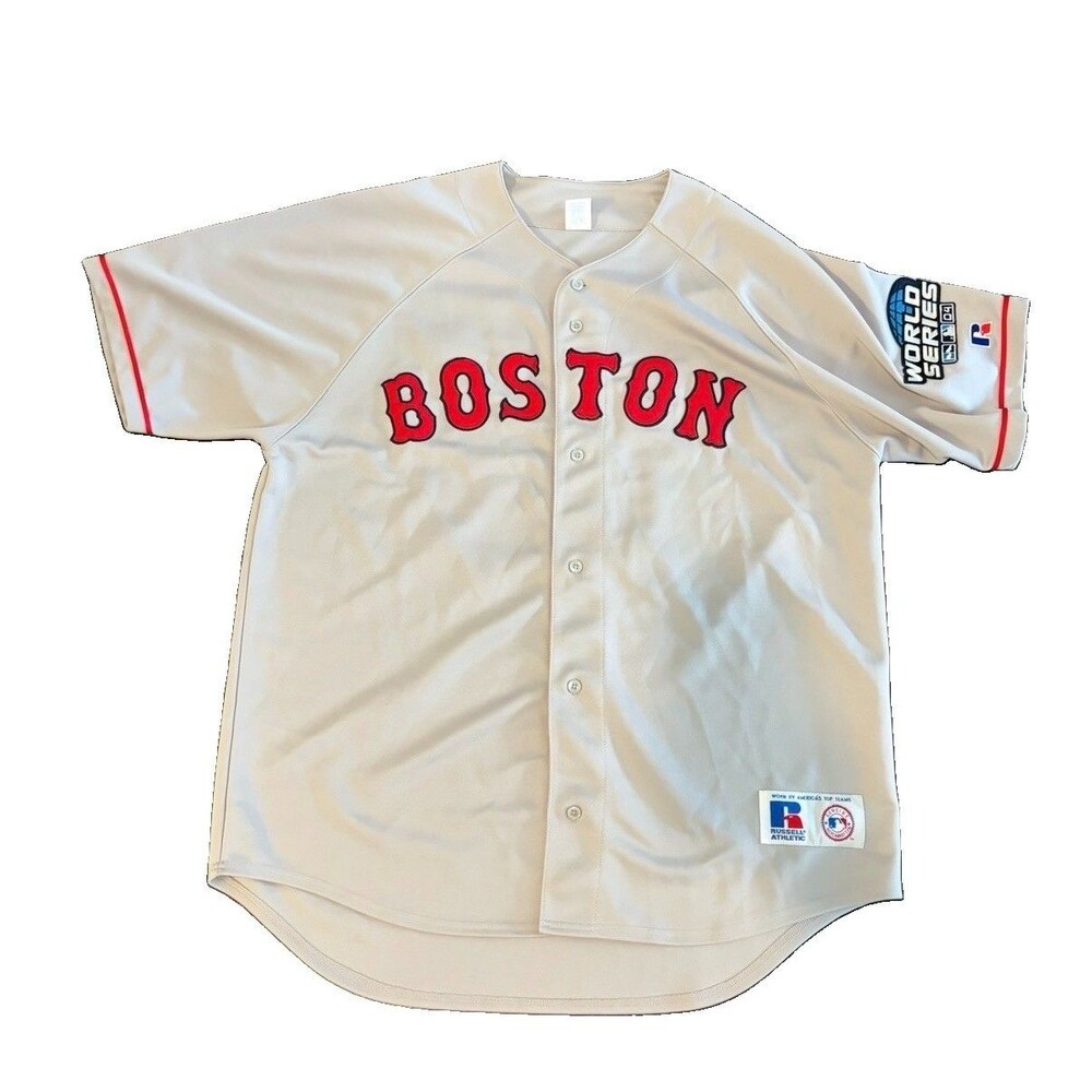Russell Athletic Boston Red Sox  Jersey Size XXL Johnny Damon World Series Gray